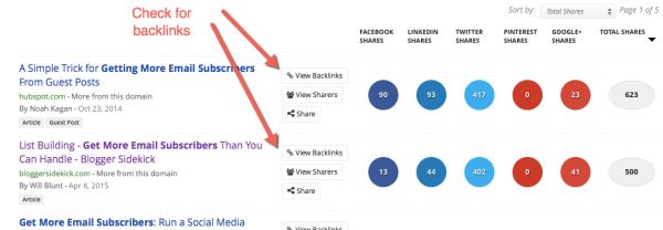 BuzzSumo check for backlinks image